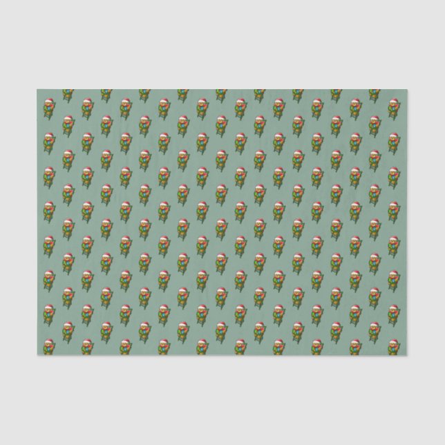 Papel De Seda Oso de peluche de Navidad (Anverso)