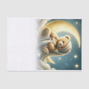 Papel De Seda Oso de peluche en estrellas brillantes de la luna 