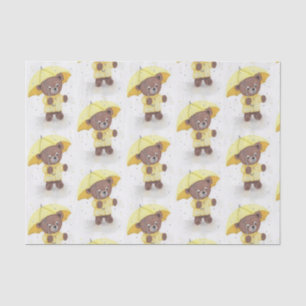 Papel De Seda Oso de peluche en la lluvia