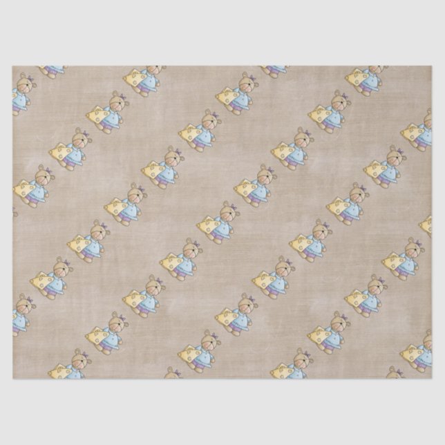 Papel De Seda Oso de peluche hermoso del bebé (Anverso)