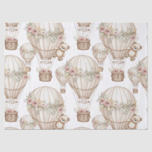 Papel De Seda Oso de peluche lindo globo aerostático Patrón neut