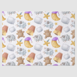 Papel De Seda Oso de peluche, oveja y desenlace lunar