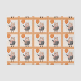 Papel De Seda Oso de sudadera de plástico gris con funda de plás