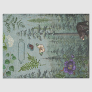 Papel De Seda Oso de vida silvestre forestal de Woodland Forest,