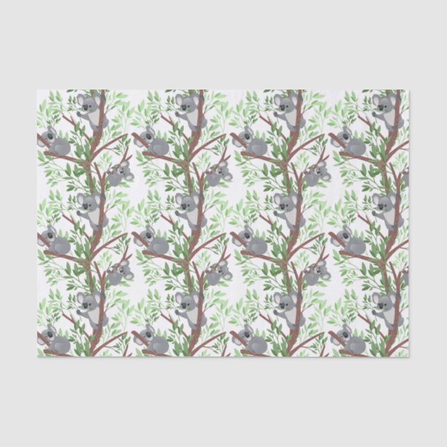 Papel De Seda Oso Koala Bebé (Anverso)