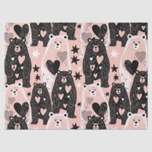 Papel De Seda Oso Lindo - Bosque Suave Pastel (4)