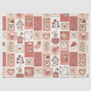 Papel De Seda Oso Lindo - Suave Bosque Pastel (6)