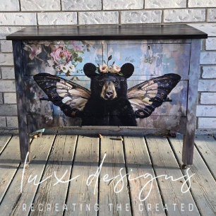 Papel De Seda Oso Mariposa Caprichoso Decoupage Floral