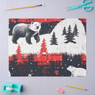 Papel De Seda Oso Polar de Búfalo Rojo