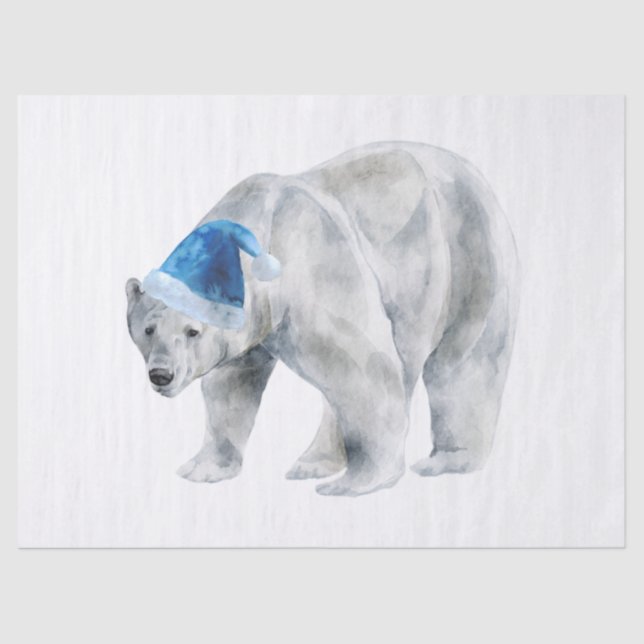 Papel De Seda Oso polar navidades (Anverso)