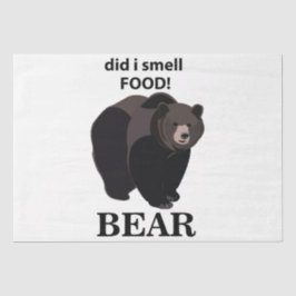 Papel De Seda Oso ¿Sentí que la comida olía divertida Oso