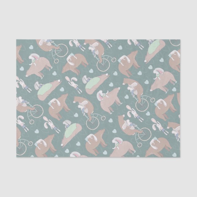 Papel De Seda Oso y conejo (Anverso)