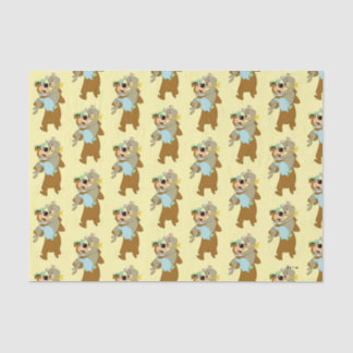 Papel De Seda Oso Yogi Cargando Cindy Bear