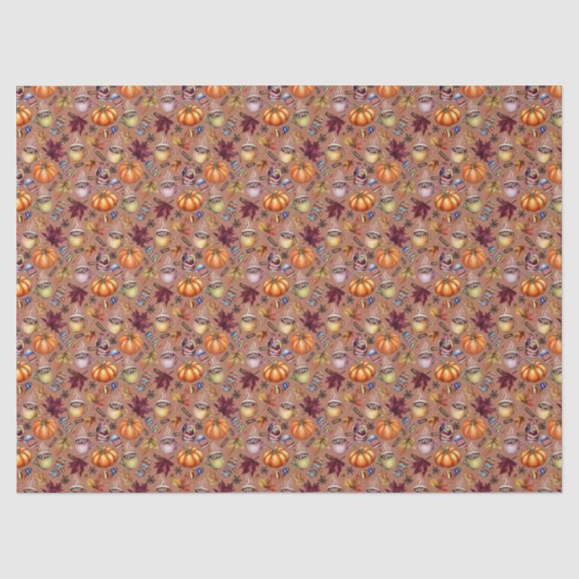 Papel De Seda Otoño Acogedor (Anverso)