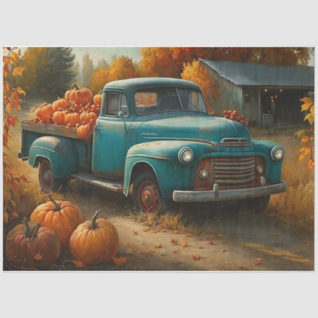 Papel De Seda Otoño Azul (Anverso)