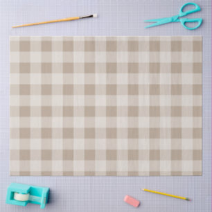 Papel De Seda Otoño Brown Taupe Patrón de Cuadros
