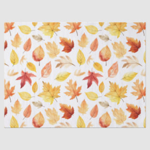 Papel De Seda Otoño Cae Deja El Patrón De Boho Marrón Terracotta