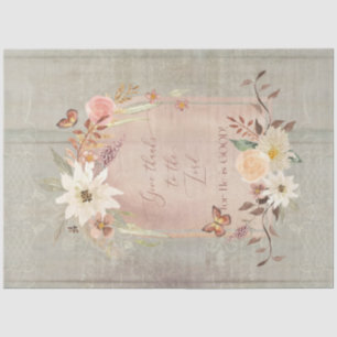 Papel De Seda Otoño Caída Floral Gracias Desnudos Gris