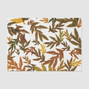Papel De Seda Otoño Colorido y Caprichoso Hojas Rústicas de Otoñ