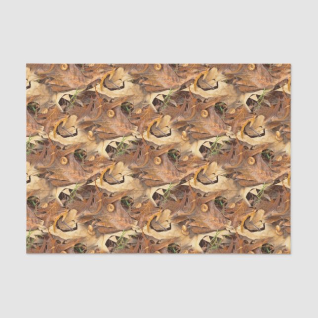 Papel De Seda Otoño deja a la naturaleza de Camo Resumen de foto (Anverso)