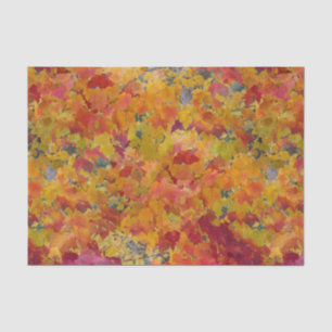 Papel De Seda Otoño deja la acuarela de Red Gold Naranja