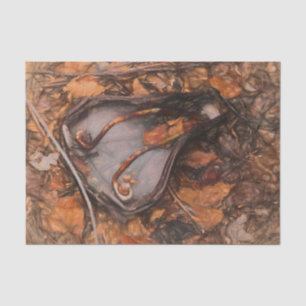 Papel De Seda Otoño deja un asiento rústico para bicicletas de c