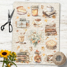 Papel De Seda Otoño Favorito Esencial Estético Decoupage