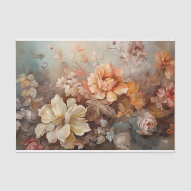 Papel De Seda Otoño Floral Día de Acción de Gracias Halloween De (Anverso)