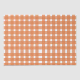 Papel De Seda Otoño Naranja Gingham Fall Baby Shower