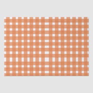 Papel De Seda Otoño Naranja Gingham Fall Baby Shower