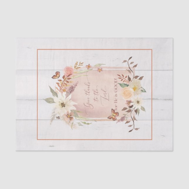 Papel De Seda Otoño Regalo floral gracias a Lord Decoupage (Anverso)