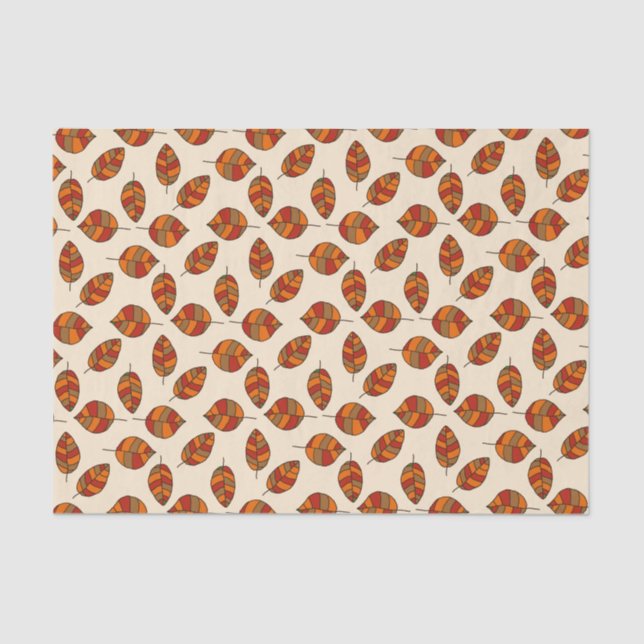 Papel De Seda Otoño Rojo deja patrón de hoja gráfica (Anverso)