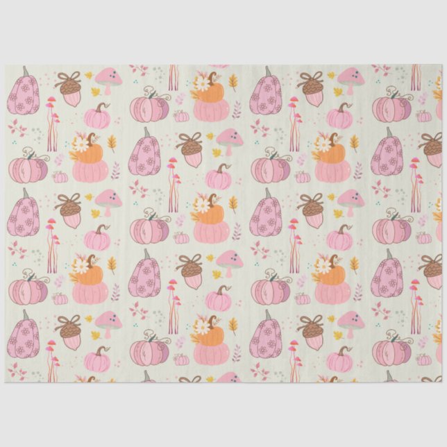 Papel De Seda Otoño Rosa (Anverso)