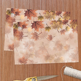 Papel De Seda Otoño Saltos Marrones