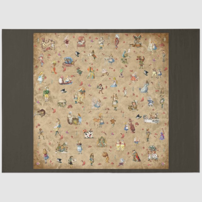 Papel De Seda Otra Alicia en el diseño de la serie de maravillas (Anverso)