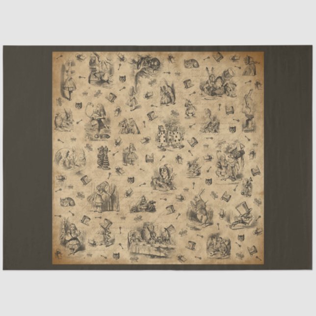 Papel De Seda Otra Alicia en el diseño de la serie Wonderland 7 (Anverso)