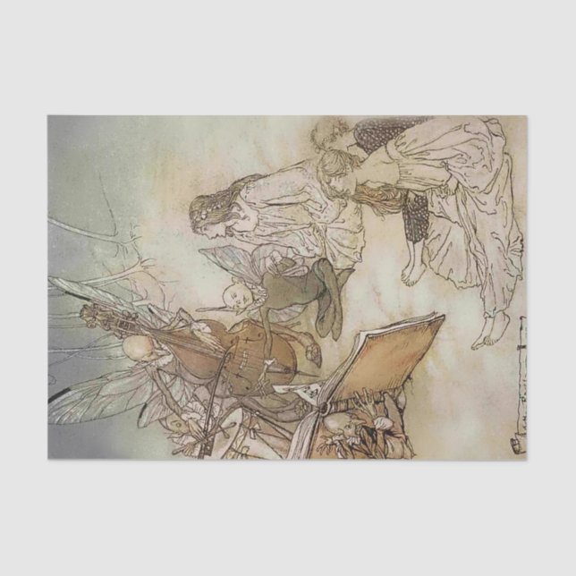 Papel De Seda "Otra parte de los bosques" por Arthur Rackham (Anverso)