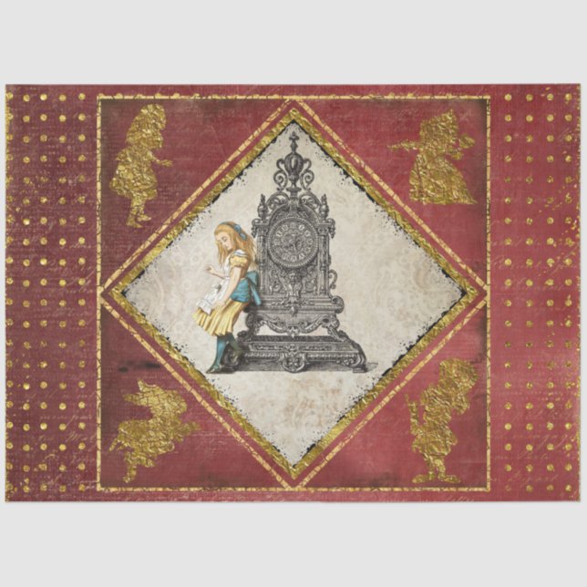 Papel De Seda Otro diseño de la serie Alice in Wonderland 35 (Anverso)