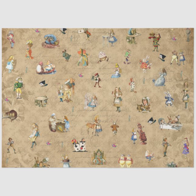 Papel De Seda Otro diseño de la serie Alice in Wonderland 68 (Anverso)