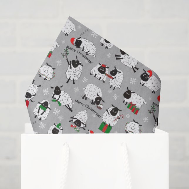 Papel De Seda Oveja de Navidades festivos (Bolsa de regalo)