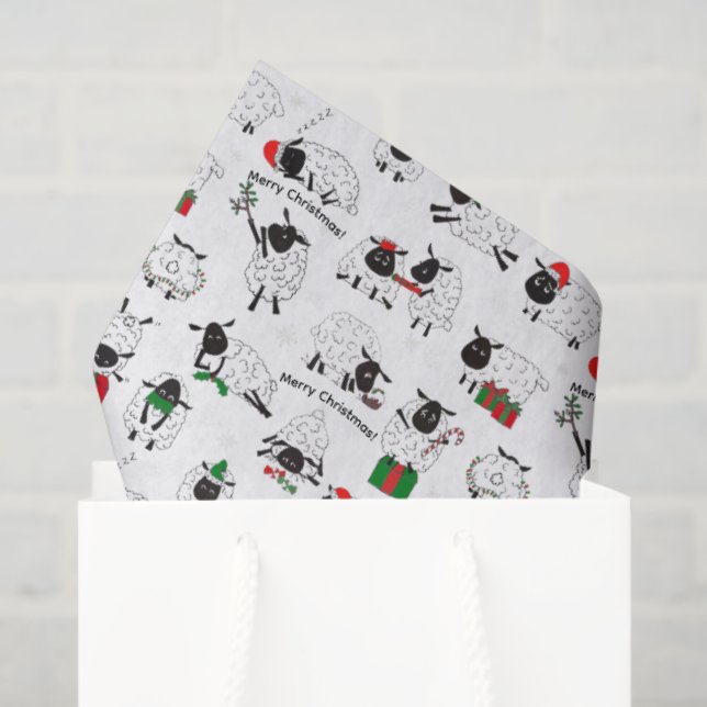 Papel De Seda Oveja de Navidades festivos (Bolsa de regalo)