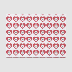 Papel De Seda Oveja Personalizado con corazón en segundo plano