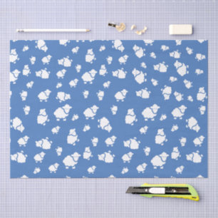 Papel De Seda Oveja personalizado de fondo azul