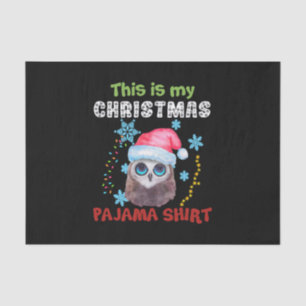 Papel De Seda Owl, Esta Es La Camisa Pajama De Mis Navidades