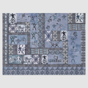 Papel De Seda Paddleman hawaiano Petroglyph Tapa Tissue Paper