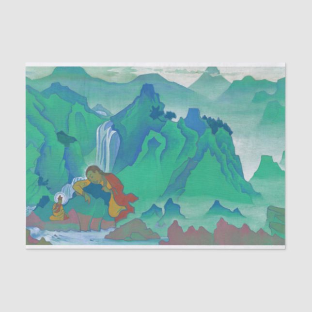 Papel De Seda Padma Sambhava por Nicholas Roerich (Anverso)