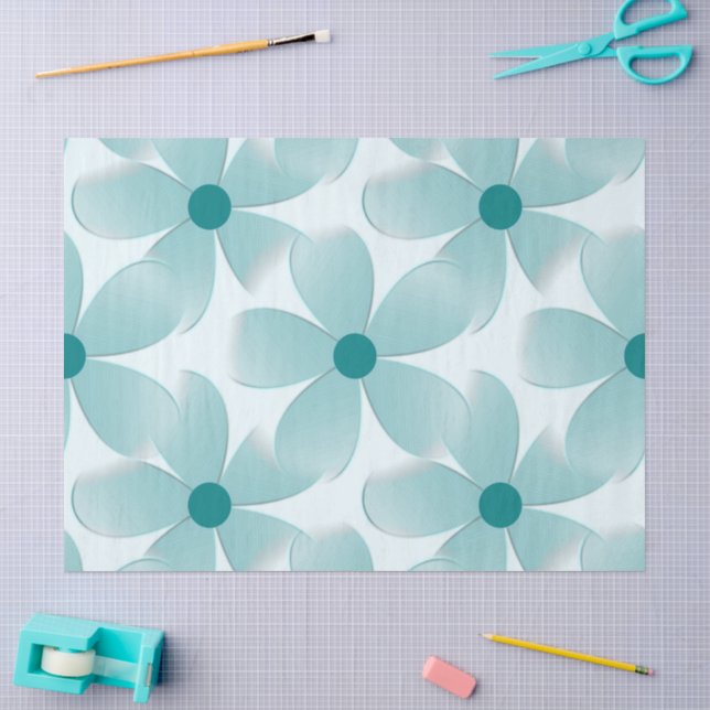 Papel De Seda Padrão floral verde. (Artesanía)