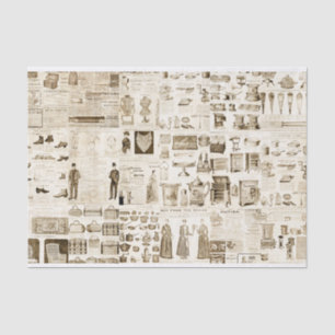 Papel De Seda Página de catálogo de victorianos de época origina