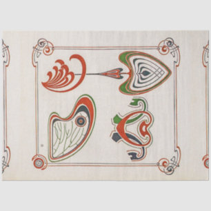 Papel De Seda Página de Combinaciones Ornementales de Mucha