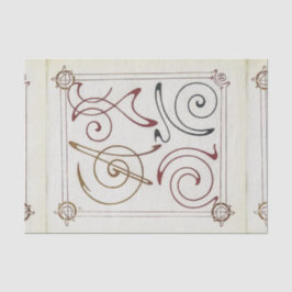 Papel De Seda Página de Combinaciones Ornementales de Mucha